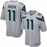 Nike Men & Women & Youth Seahawks #11 Harvin Gray Team Color Game Jersey,baseball caps,new era cap wholesale,wholesale hats